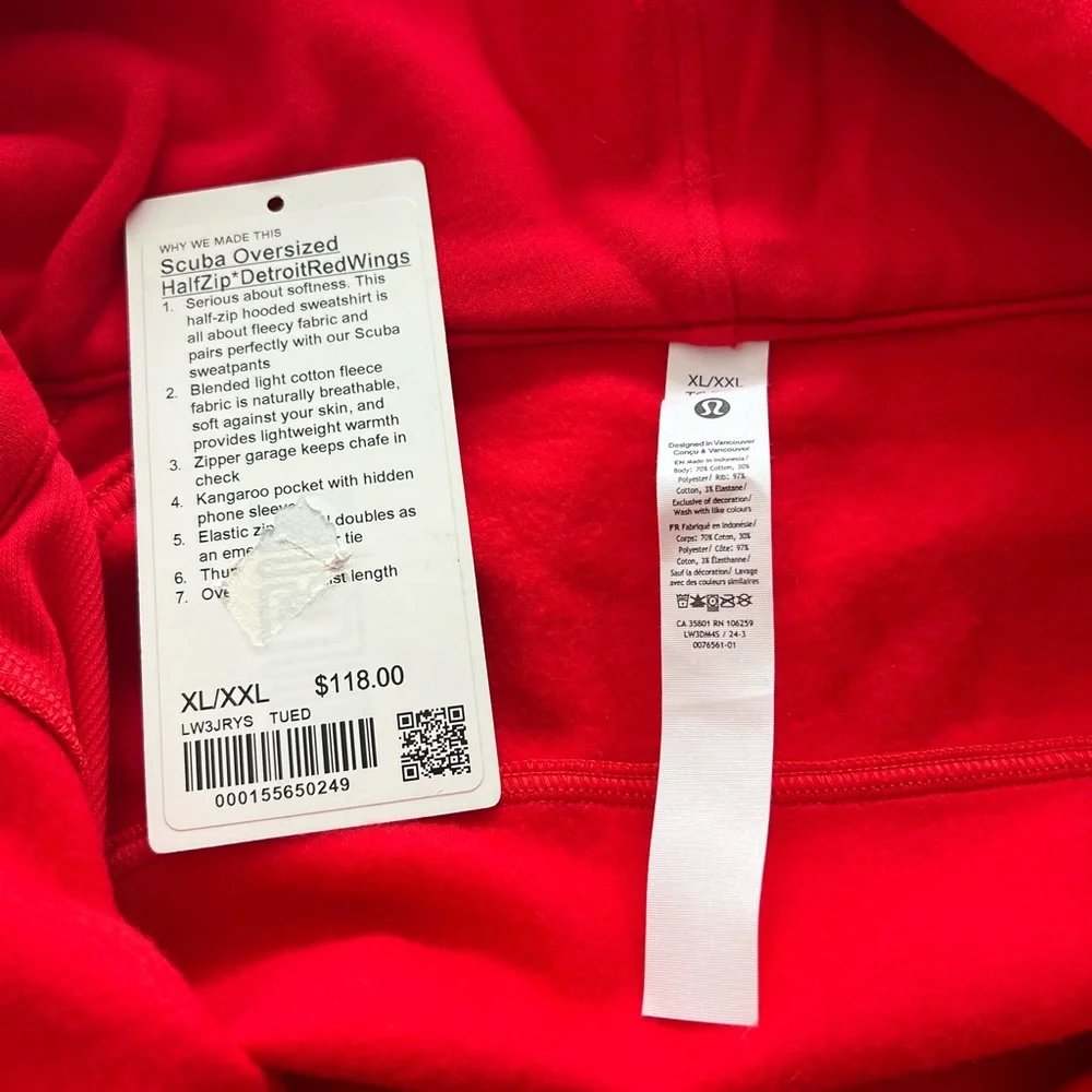 Lululemon Detroit Red Wings Hockey Scuba‎ Hoodie